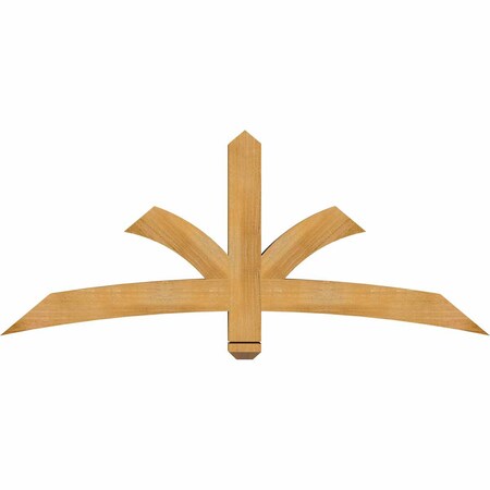Ekena Millwork Davenport Rough Sawn Timber Gable Bracket, Western Red Cedar, 60"W x 25"H x 4"D x 4"F, 10/12 Pitch GBW060X25X0404DAV00RWR
